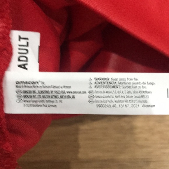 NEW Party City Red Flare Skirt Costume - Picture 11 of 11